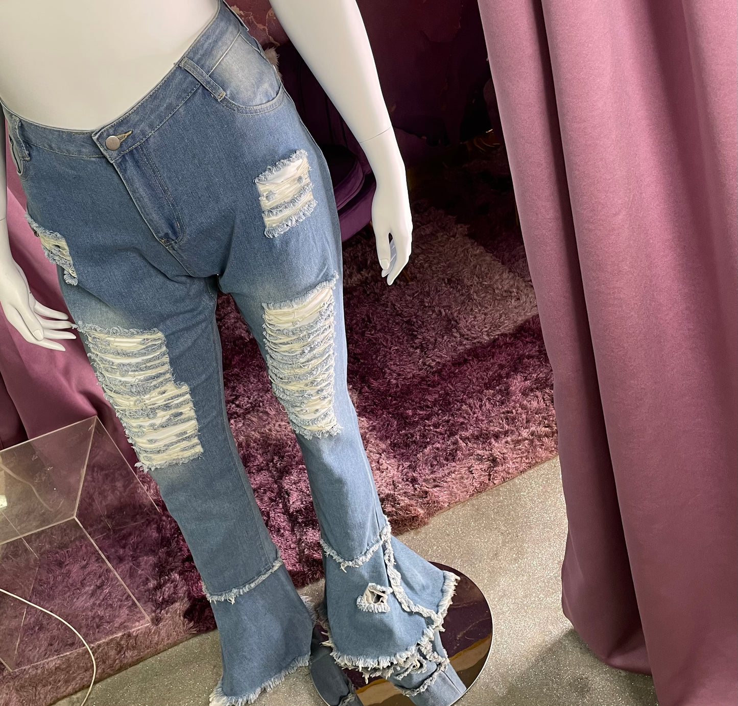 All Flared Up Distressed Jeans