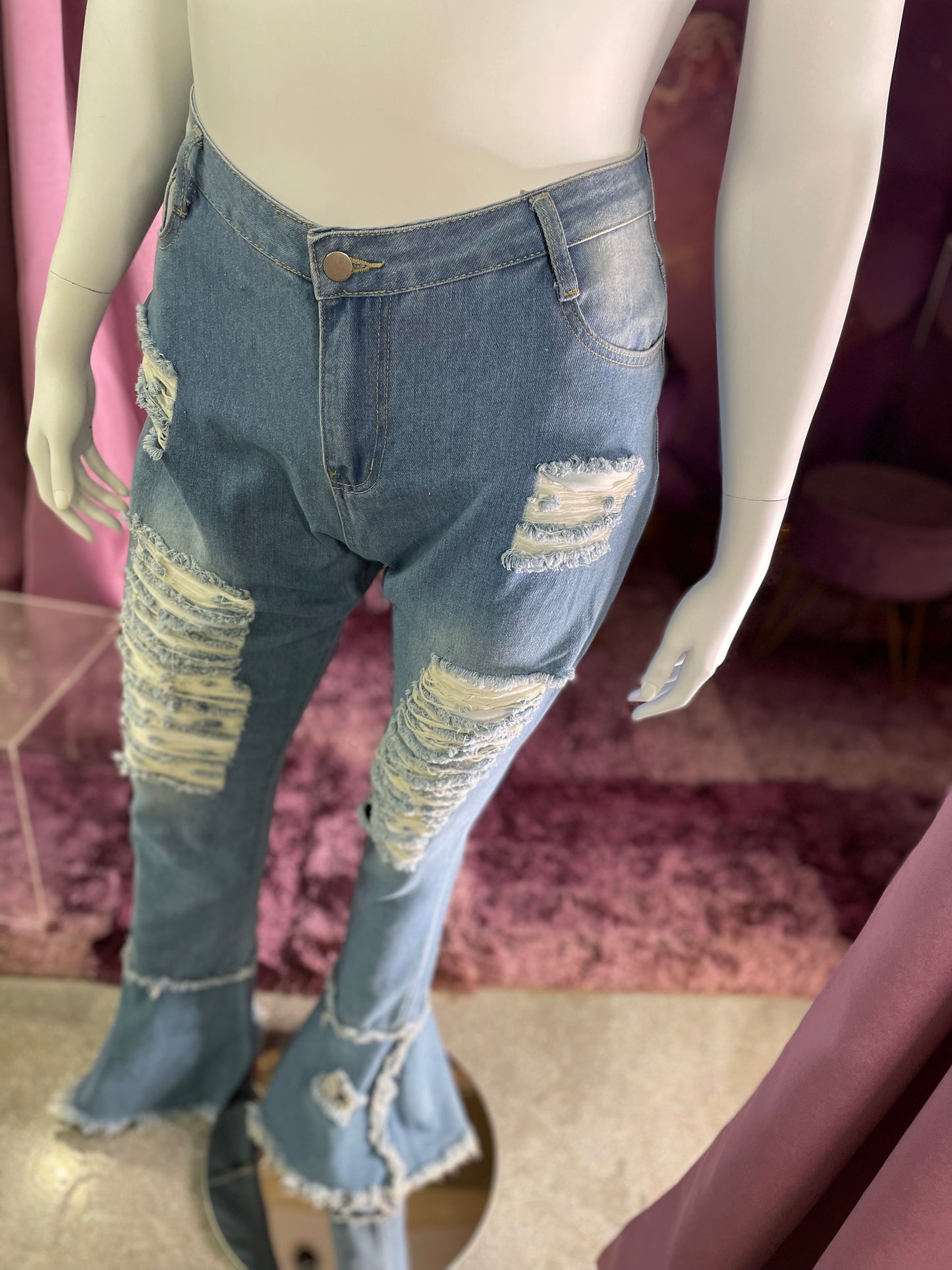 All Flared Up Distressed Jeans