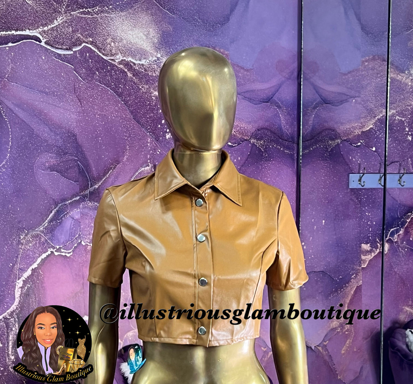 Leather Crop Top
