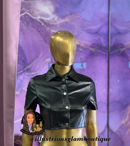 Leather Crop Top